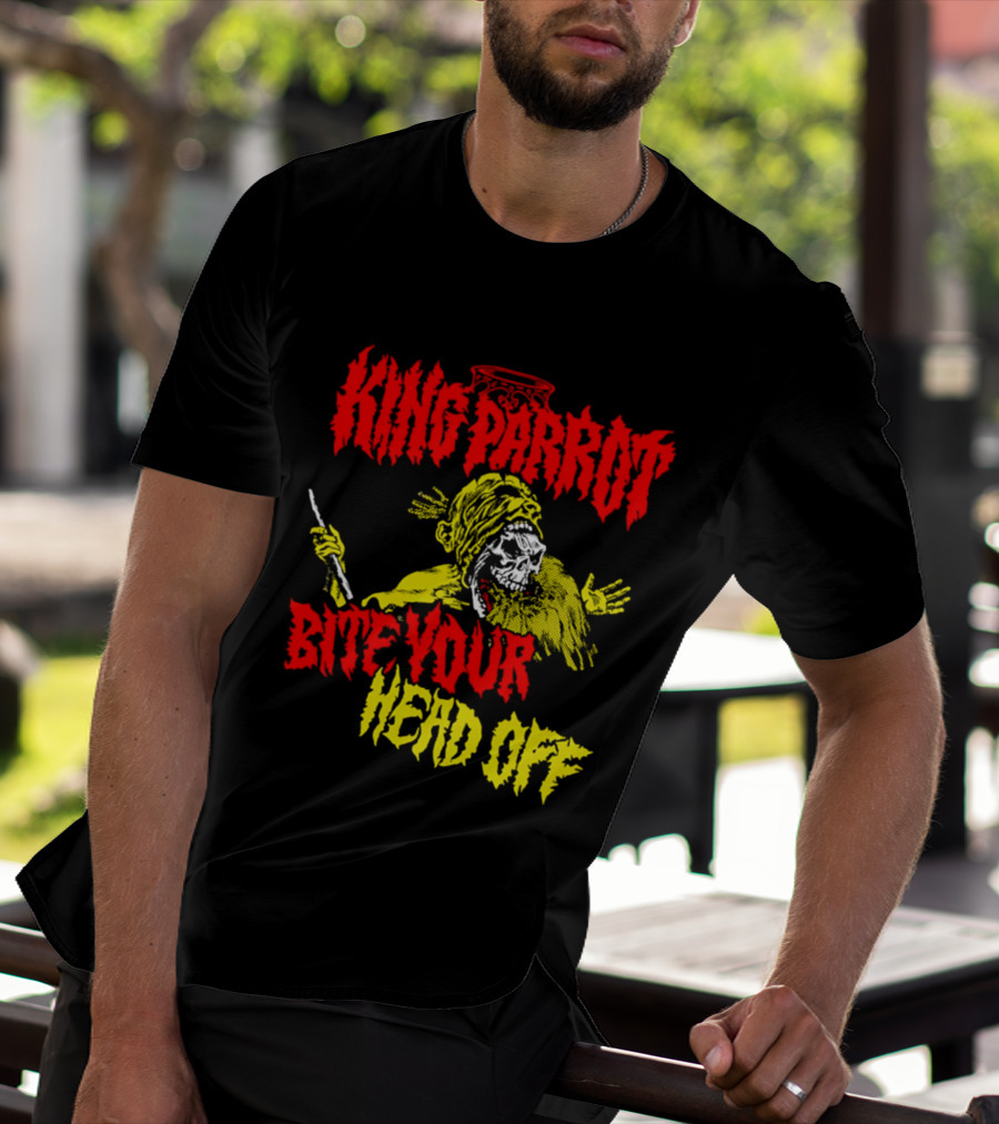 King Parrot Bite Your Head Off Skull And Creature T-Shirt