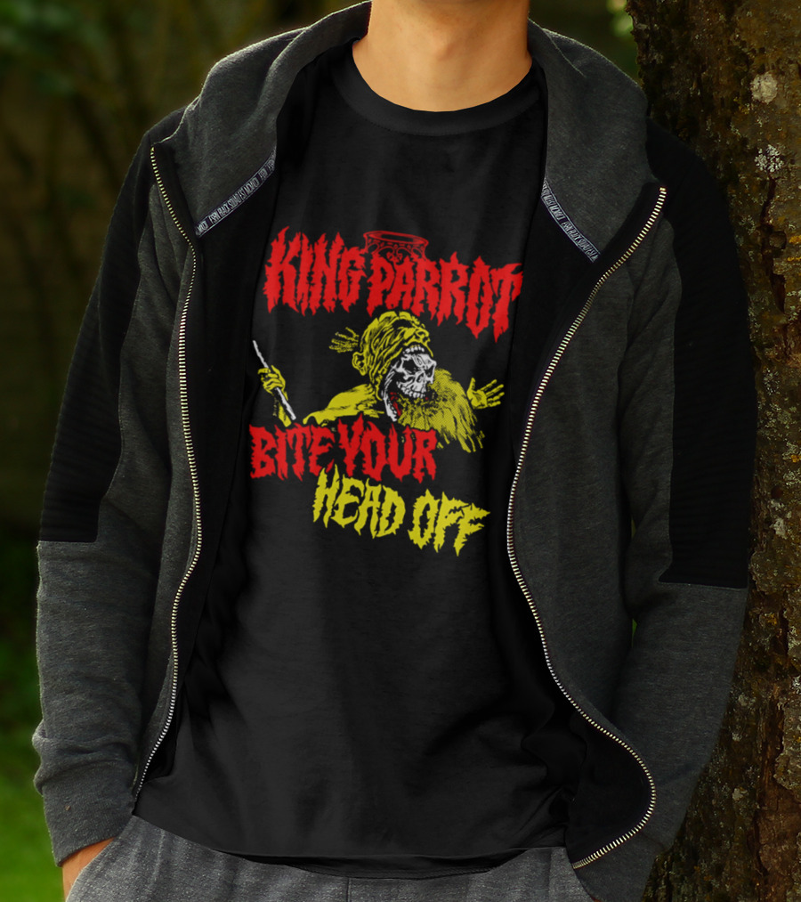 King Parrot Bite Your Head Off Skull And Creature T-Shirt