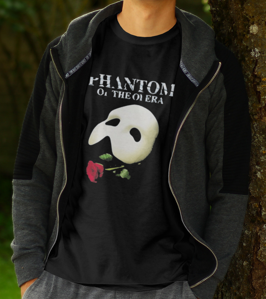 Phantom Of The Opera Mask Red Rose T-Shirt