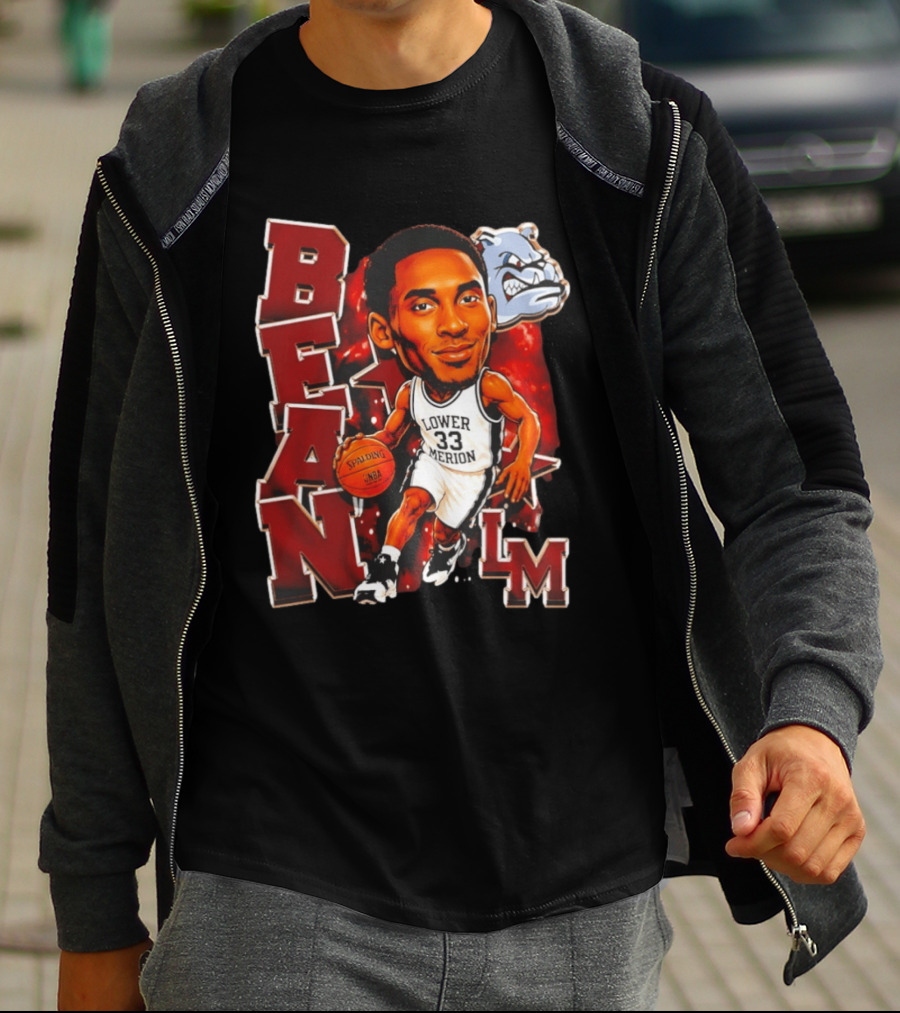 Kobe Bryant Lower Merion Aces Bean Spalding NBA Basketball LM Bulldog T-Shirt