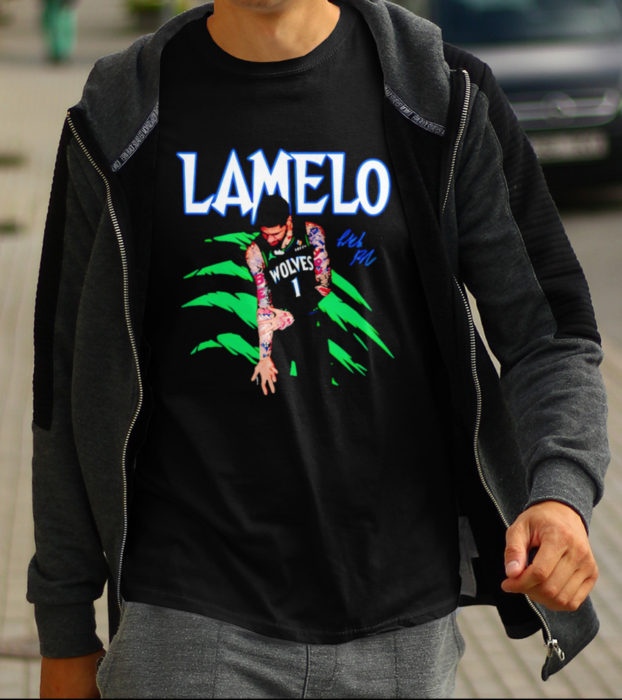 LaMelo Ball Wolves Number 1 Signature T-Shirt