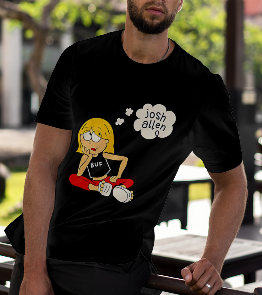 Lizzie McGuire BUF Josh Allen Dreaming Cartoon T-Shirt