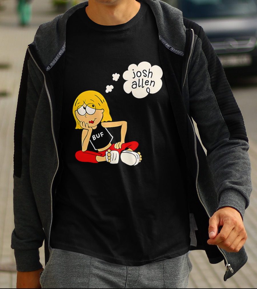 Lizzie McGuire BUF Josh Allen Dreaming Cartoon T-Shirt