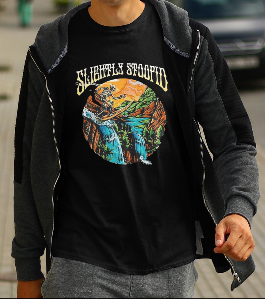 Slightly Stoopid Skeleton Surfing Red Rocks August 8 2026 T-Shirt