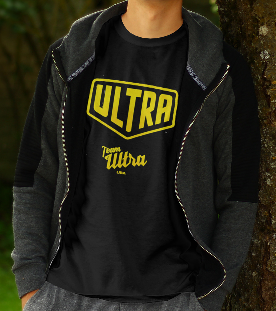 Team Ultra USA Yellow Black Shield Crest Ultra USA T-Shirt