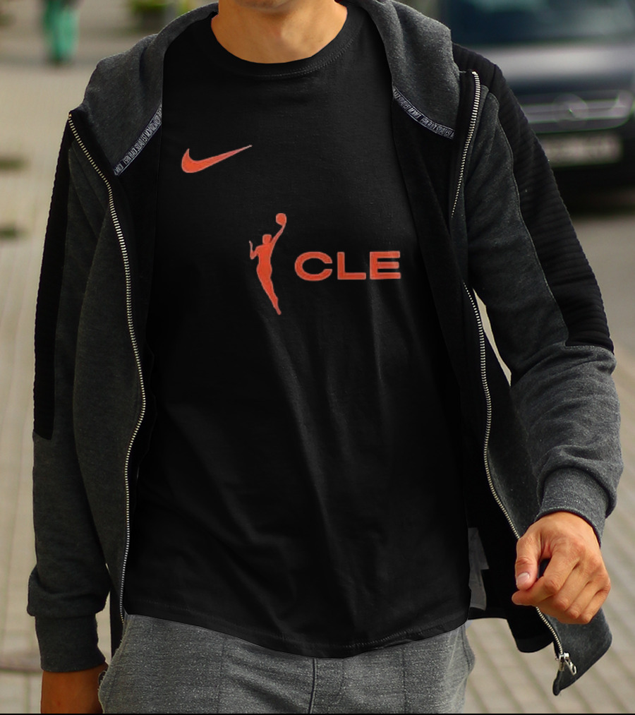 Nike WNBA Cleveland Basketball Icon CLE Orange T-Shirt