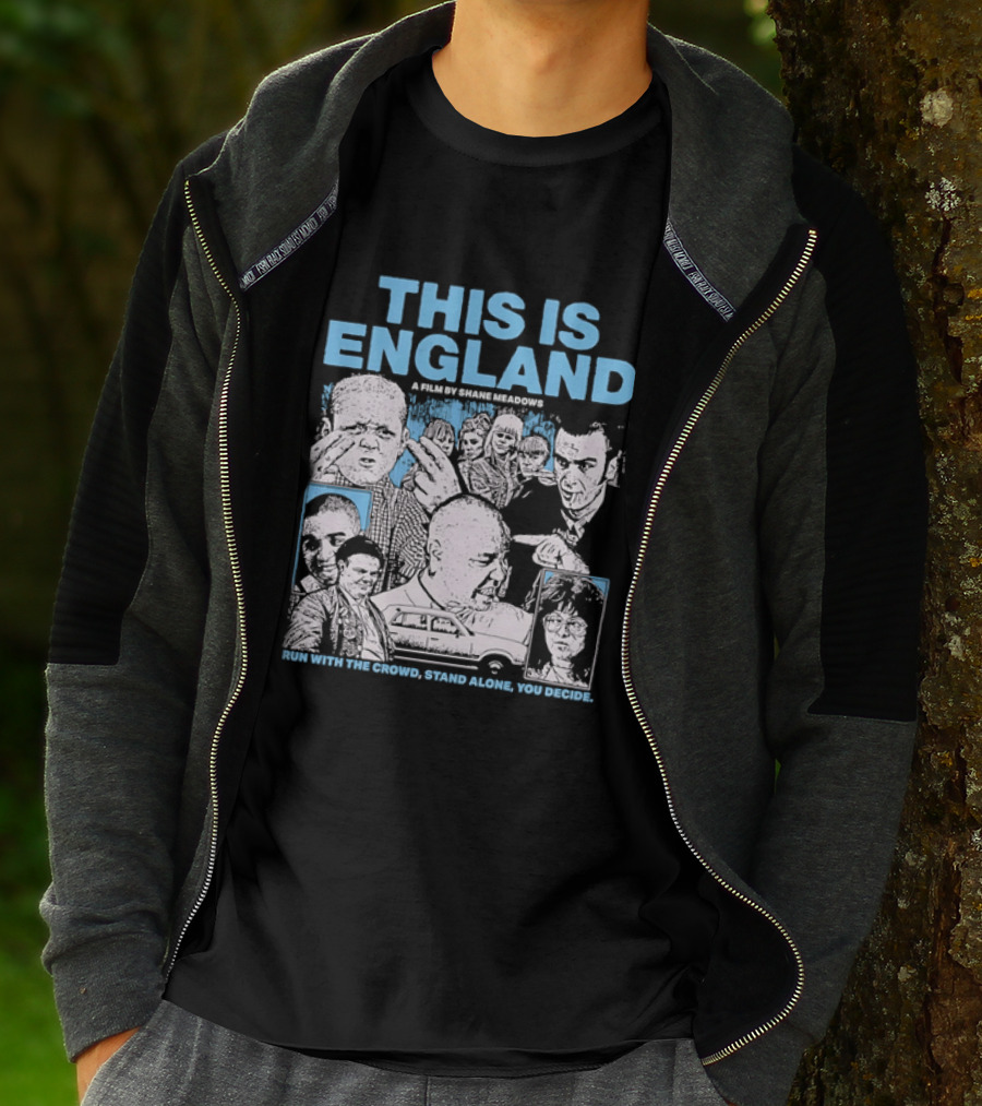 This Is England A Film By Shane Meadows Movie Characters Car Collage Run With The Crowd Stand Alone You Decide T-Shirt
