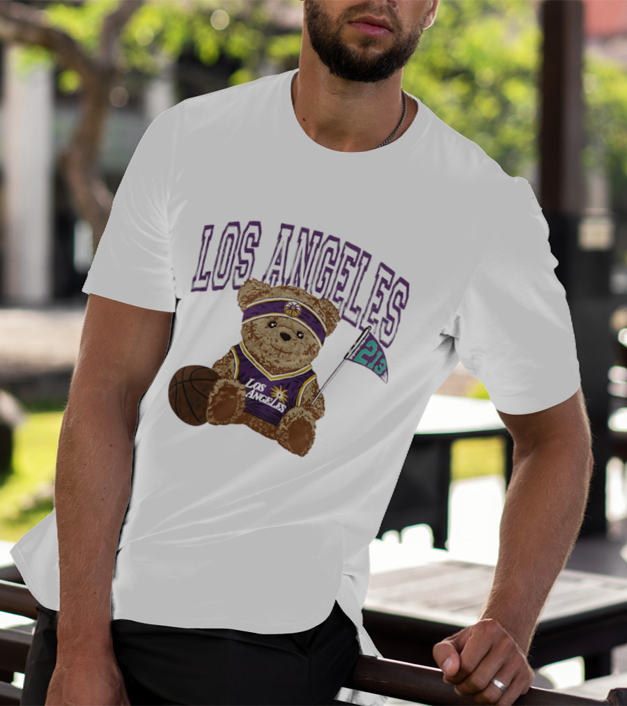 Los Angeles Basketball Bear 213 Team Spirit T-Shirt