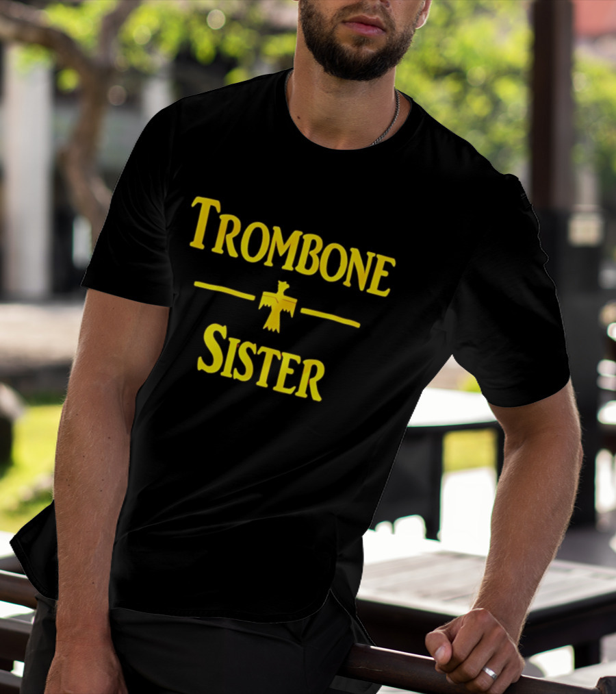 Trombone Sister Yellow Thunderbird Between Lines T-Shirt