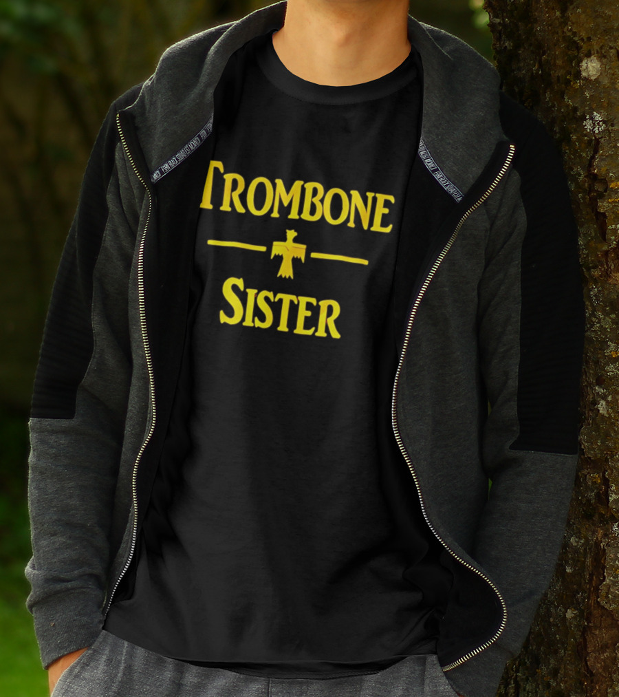 Trombone Sister Yellow Thunderbird Between Lines T-Shirt
