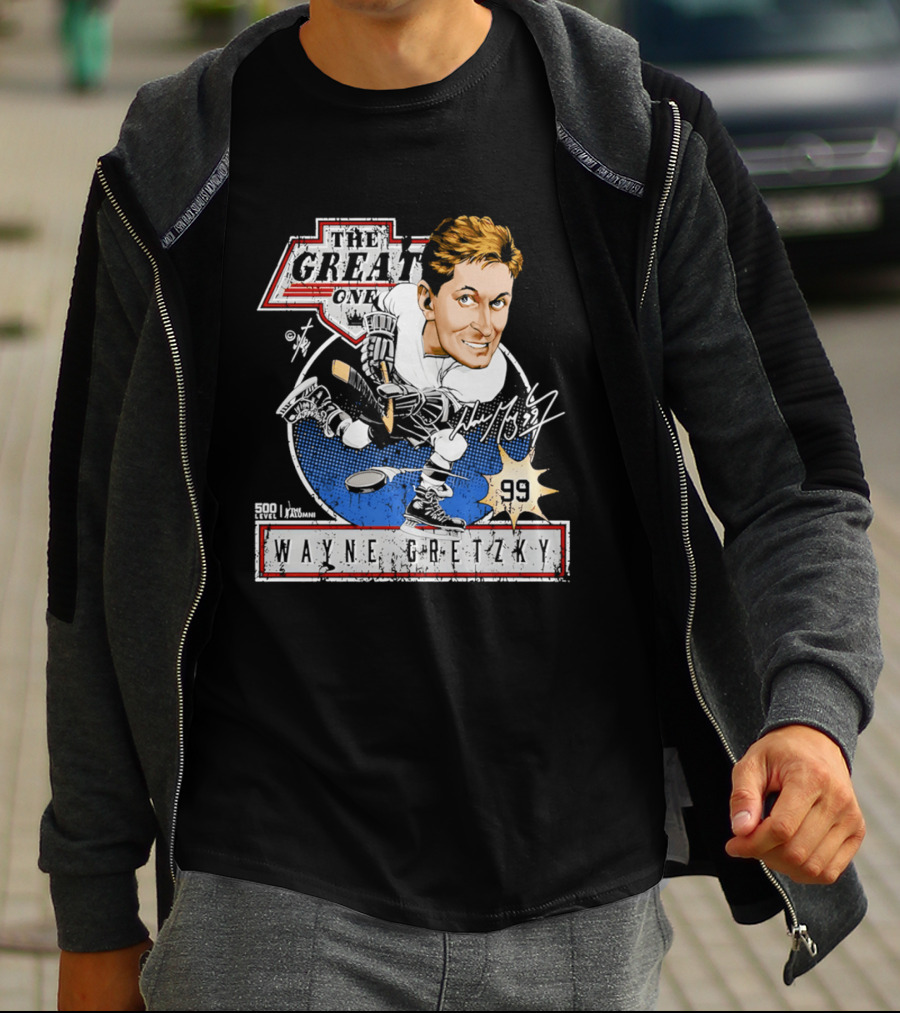 Wayne Gretzky The Great One Los Angeles Kings Caricature Bruce Stark Collection 99 T-Shirt