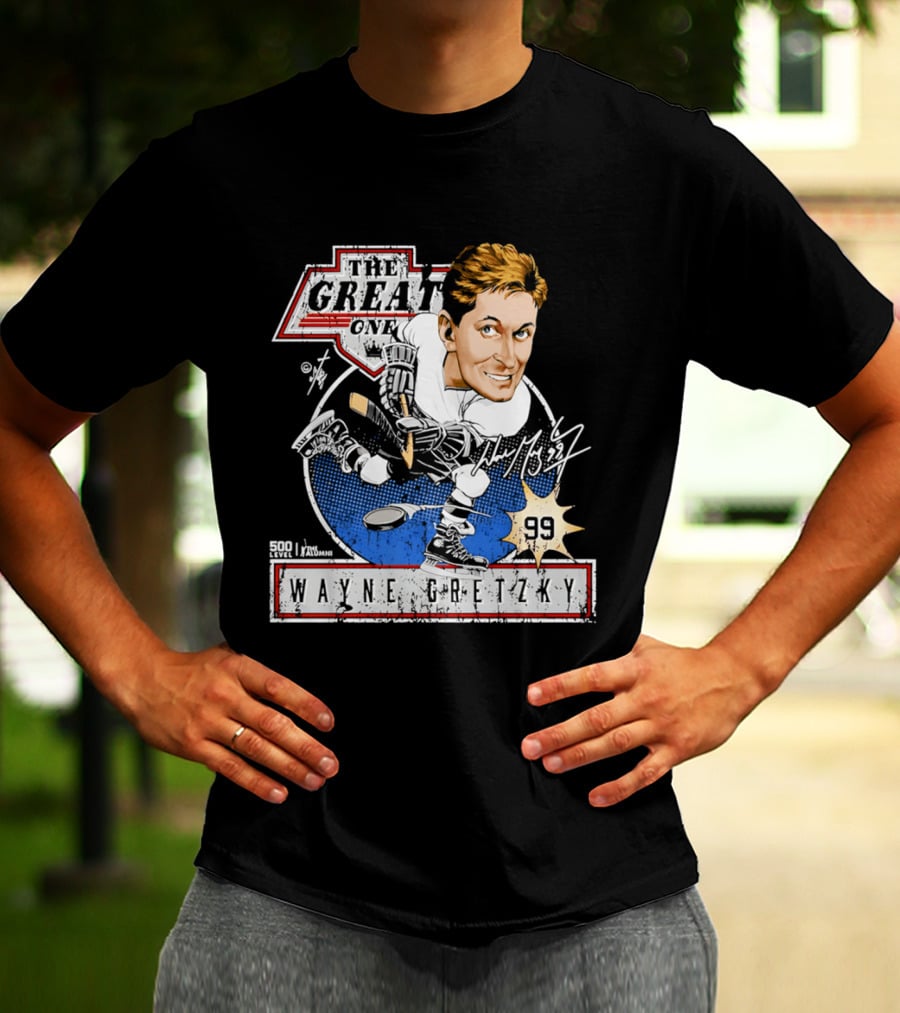 Wayne Gretzky The Great One Los Angeles Kings Caricature Bruce Stark Collection 99 T-Shirt