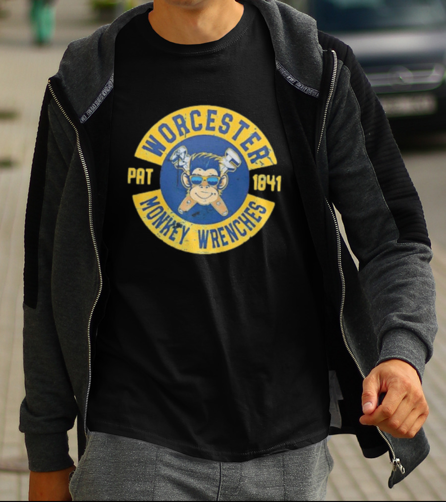 Worcester Pat 1841 Monkey Wrenches Monkey T-Shirt
