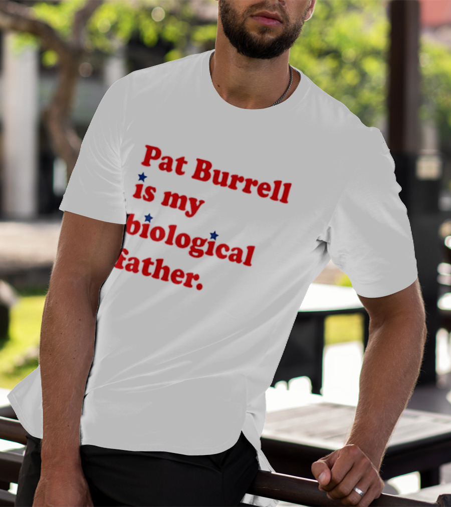 Pat Burrell Is My Biological Father Red Blue Star Dots T-Shirt