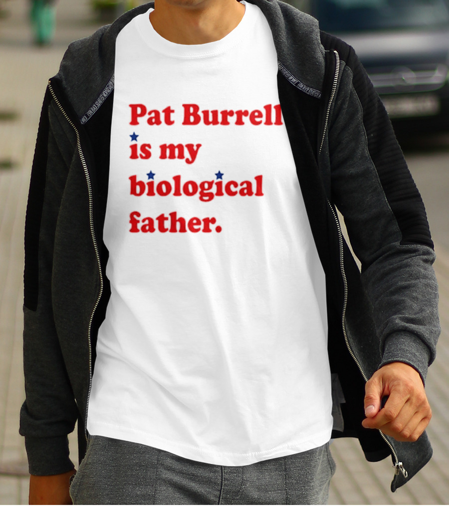 Pat Burrell Is My Biological Father Red Blue Star Dots T-Shirt