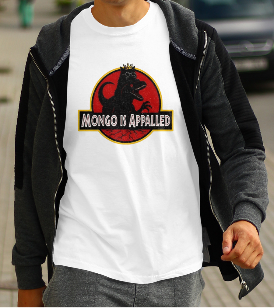 Mongo Is Appalled Dinosaur Crown Sunglasses Red Circle T-Shirt