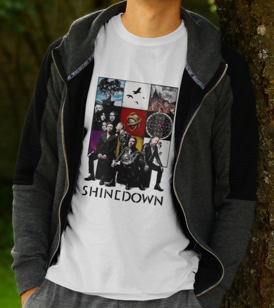 Shinedown Us And Them Album Cover Band Members Collage T-Shirt
