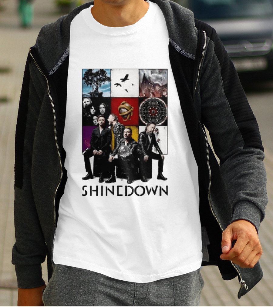 Shinedown Us And Them Album Cover Band Members Collage T-Shirt