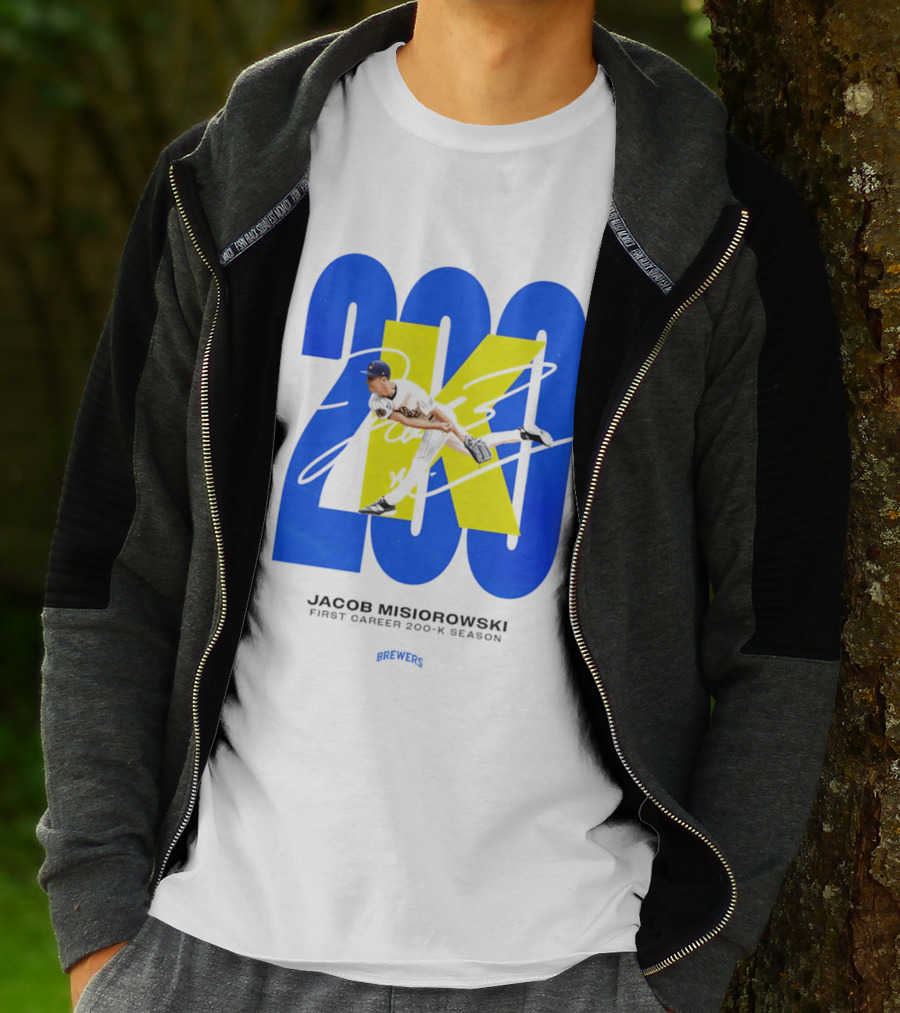 Jacob Misiorowski First Career 200 K Season Brewers 200K T-Shirt