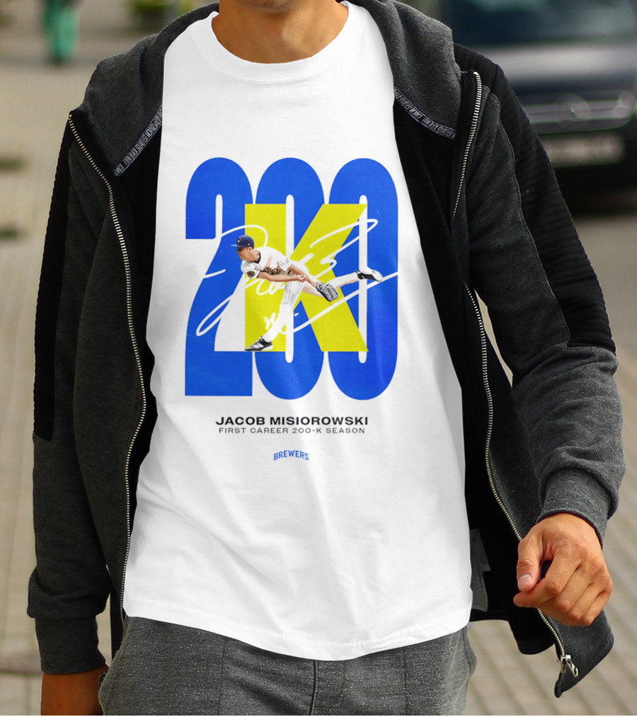 Jacob Misiorowski First Career 200 K Season Brewers 200K T-Shirt