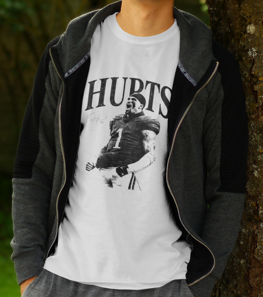 Jalen Hurts Philadelphia Eagles Number One Signature Football Player T-Shirt