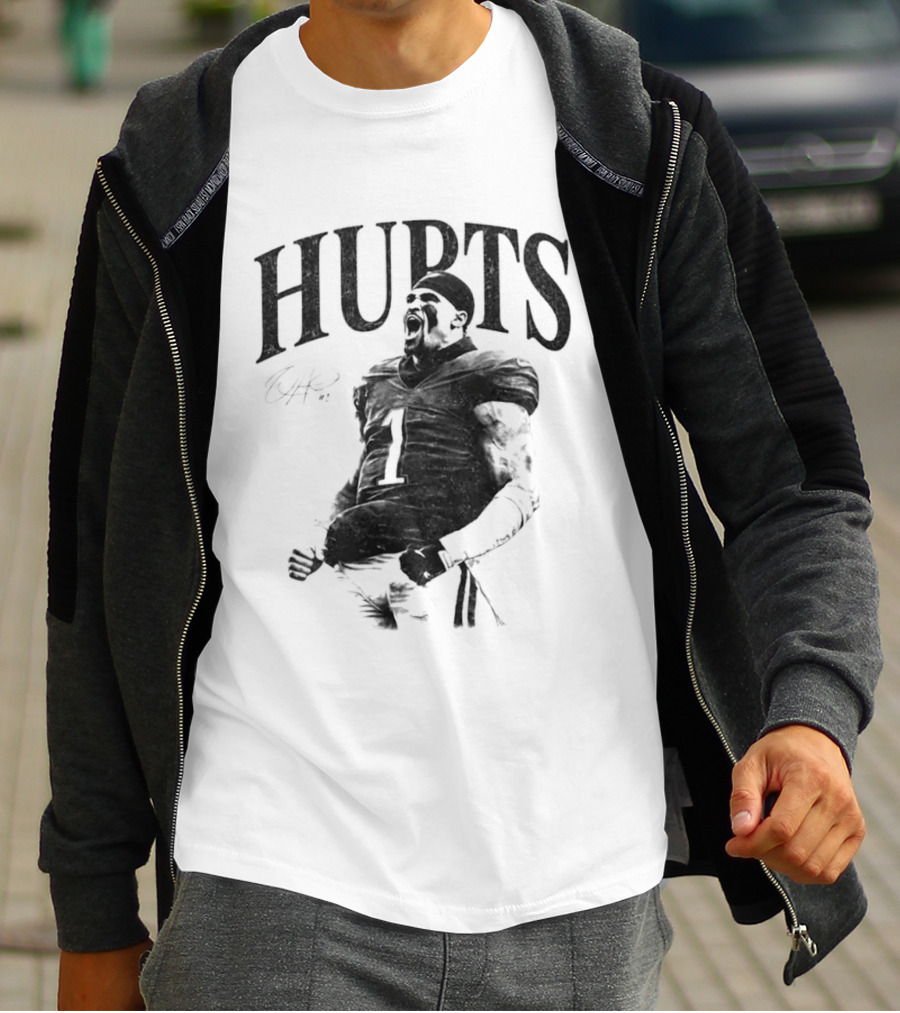 Jalen Hurts Philadelphia Eagles Number One Signature Football Player T-Shirt