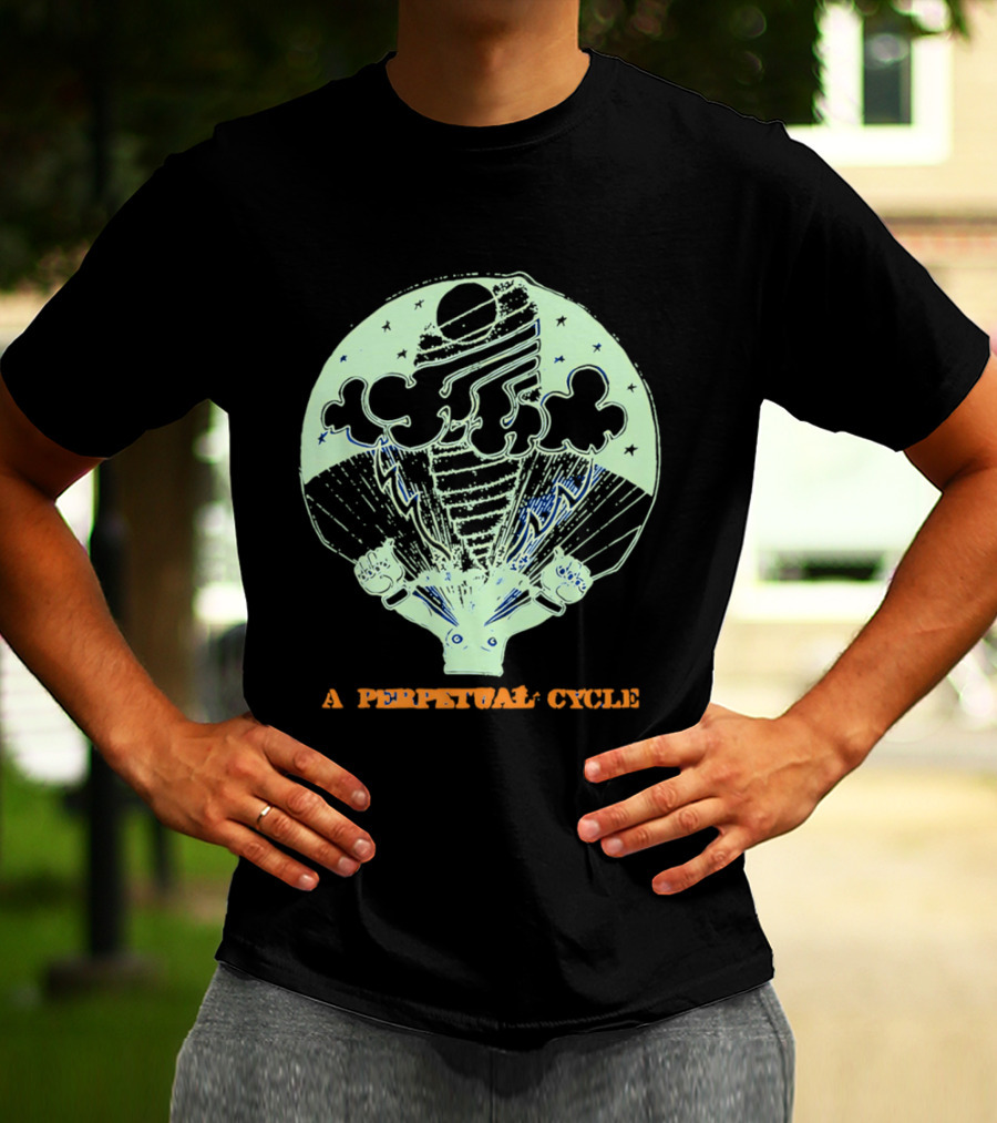 A Perpetual Cycle Tornado 4545 Hands Clouds Stars T-Shirt
