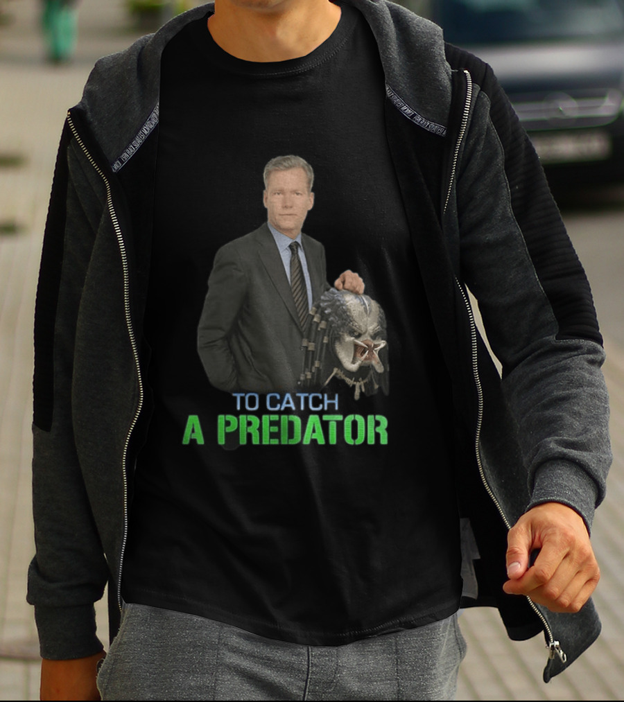To Catch A Predator Chris Hansen Meme With Predator Mask T-Shirt