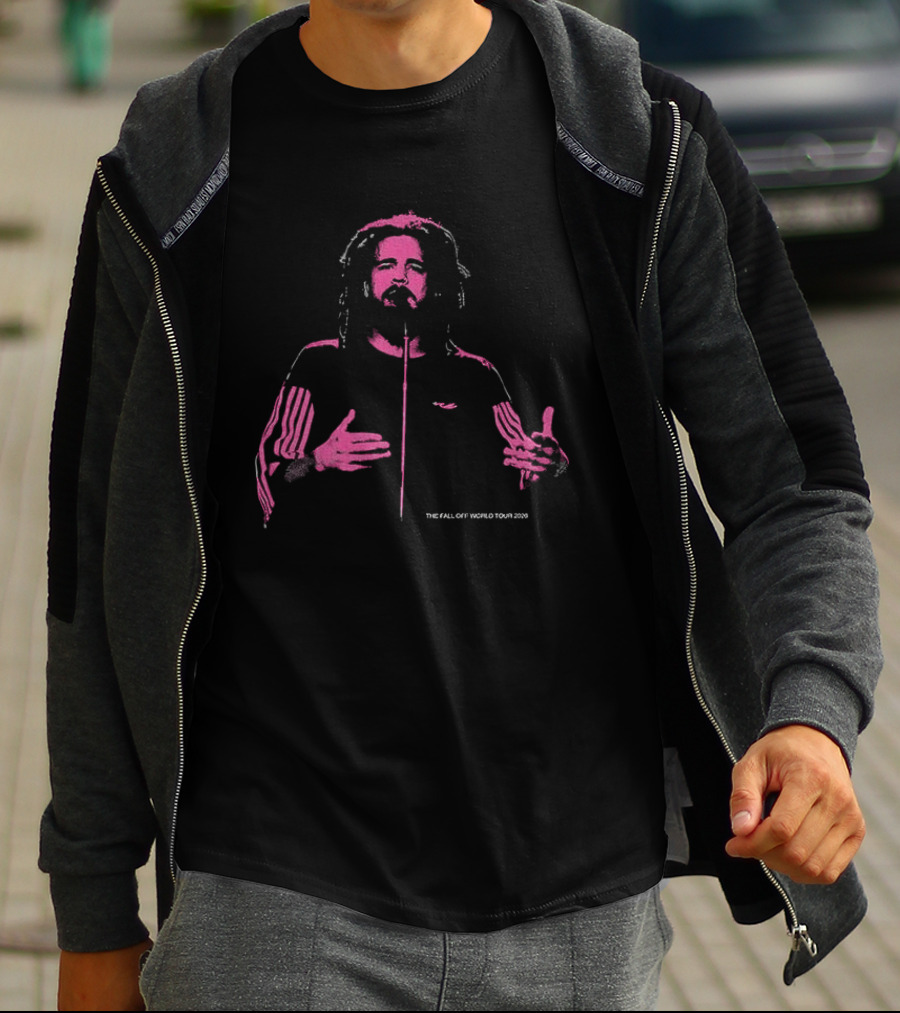 J. Cole The Fall Off World Tour 2026 Pink T-Shirt