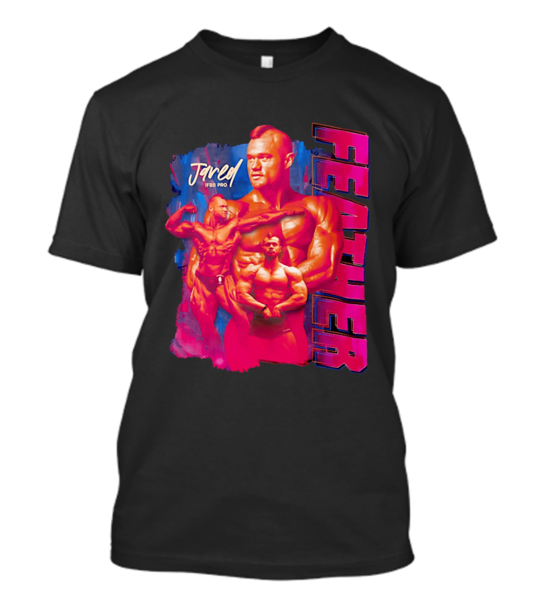 Jared Feather IFBB Pro Bodybuilding Champion Bold Visual T-Shirt