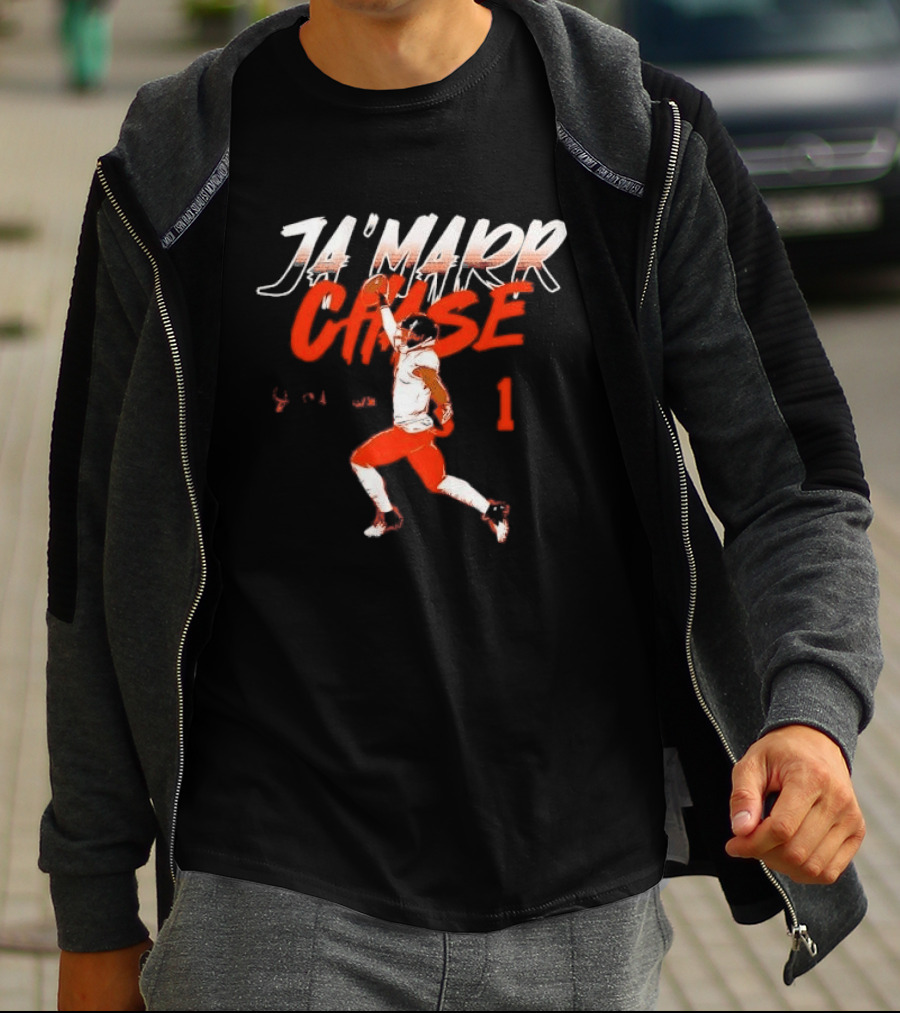 Cincinnati Bengals Ja'Marr Chase One Handed Catch 1 Receiver T-Shirt