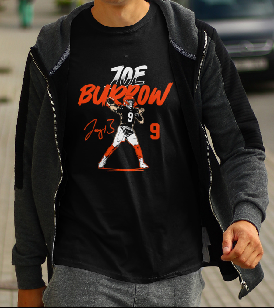 Cincinnati Bengals Joe Burrow Joey B 9 Quarterback Football T-Shirt