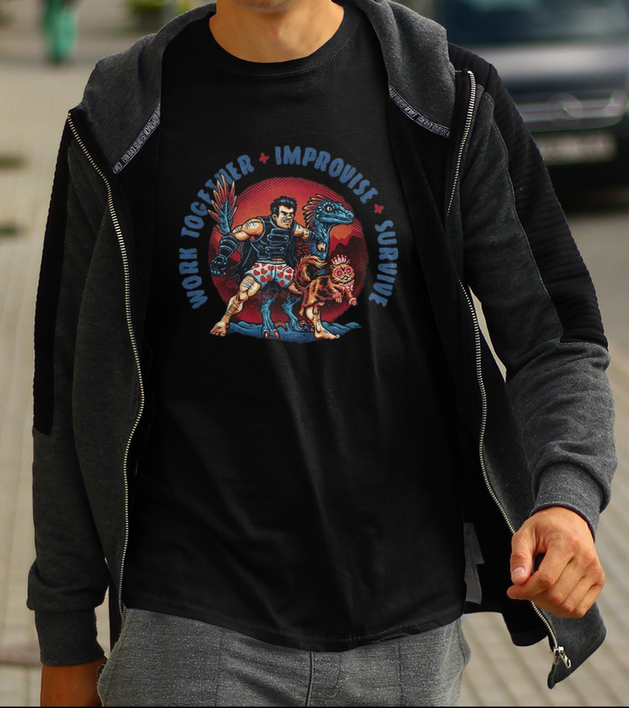 Work Together Improvise Survive Dungeon Crawler Carl Adventure Team T-Shirt
