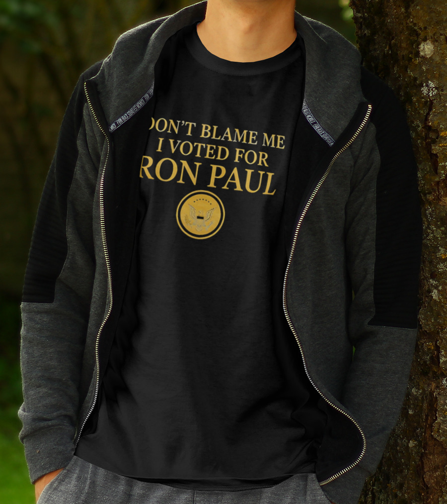 Don't Blame Me I Voted For Ron Paul Seal Eagle Gold T-Shirt