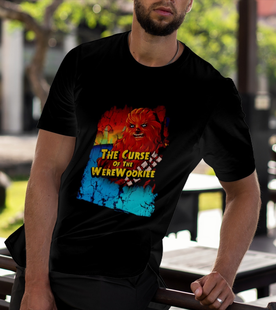 The Curse Of The WereWookiee Retro Horror Monster Mashup T-Shirt