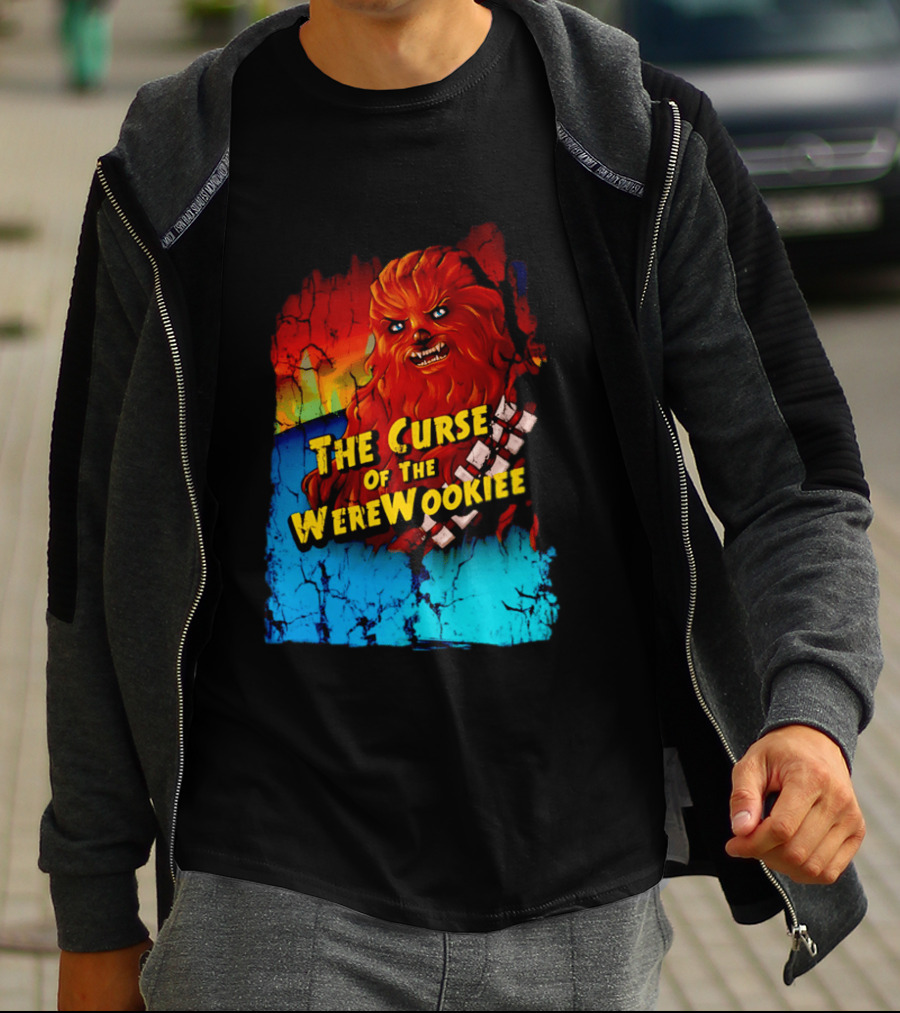 The Curse Of The WereWookiee Retro Horror Monster Mashup T-Shirt