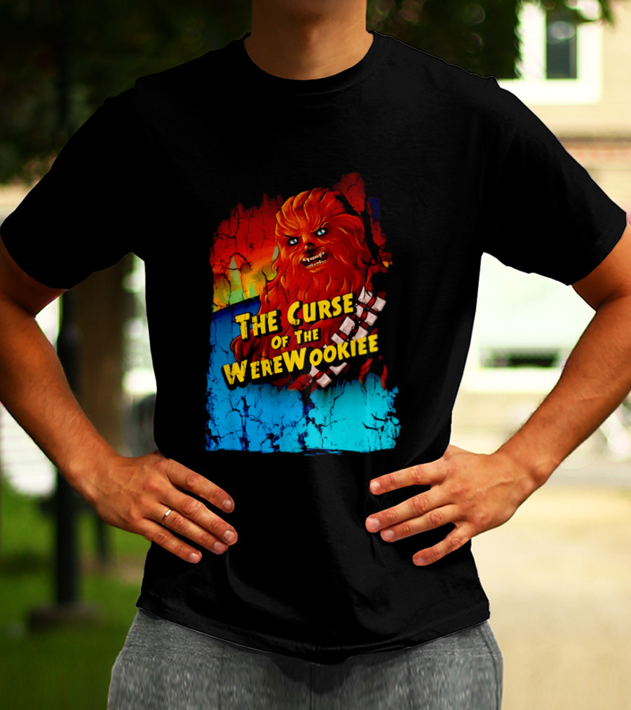 The Curse Of The WereWookiee Retro Horror Monster Mashup T-Shirt