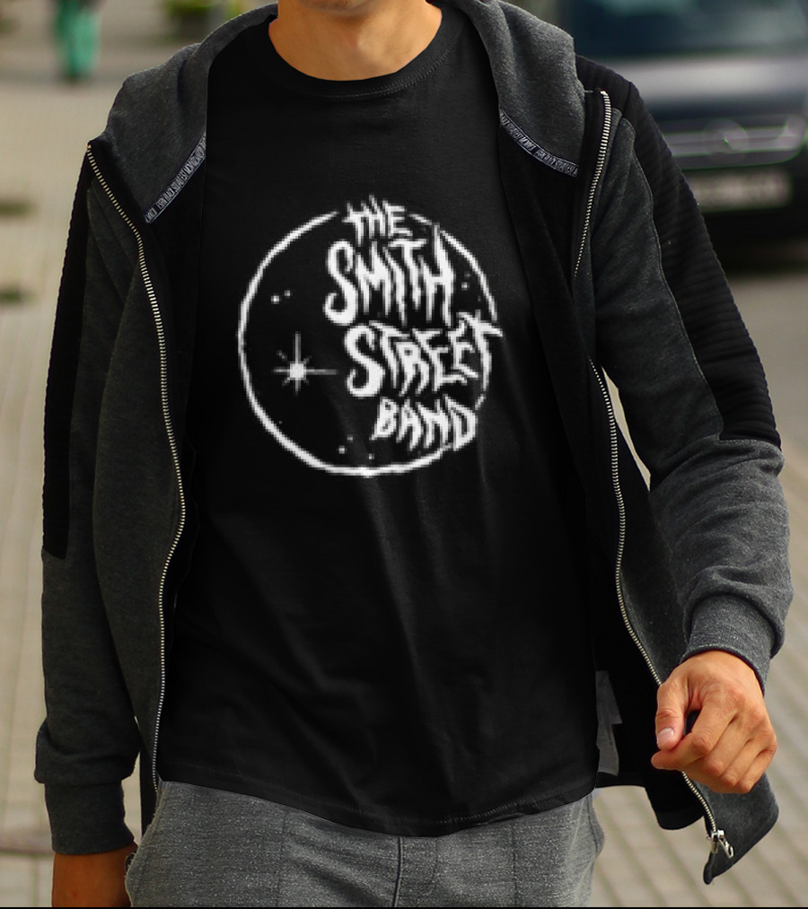 The Smith Street Band Black Moon Design White Circular T-Shirt