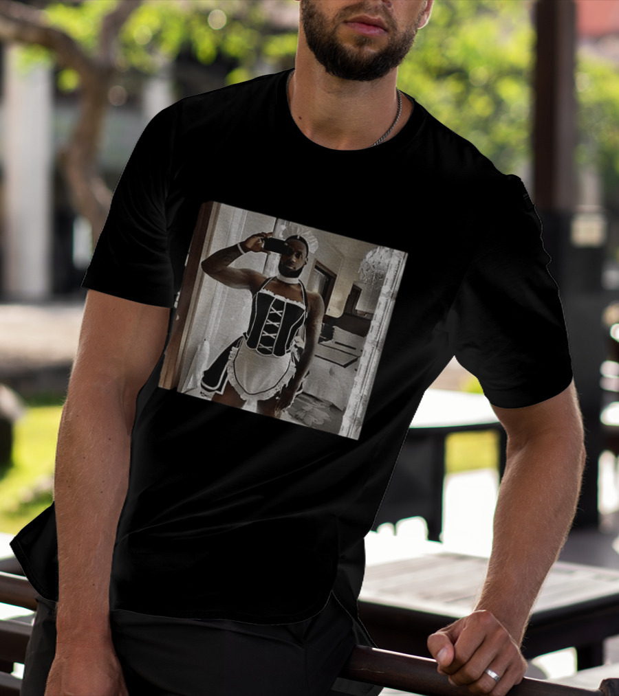 LeBron James Maid Costume Selfie T-Shirt
