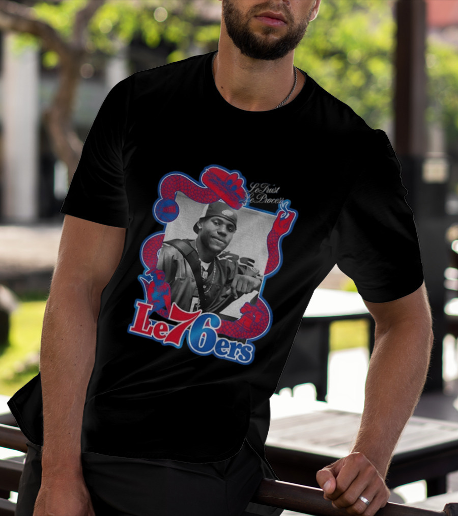 LeTrust LeProcess LeBron James Le76ers Snake Motif T-Shirt