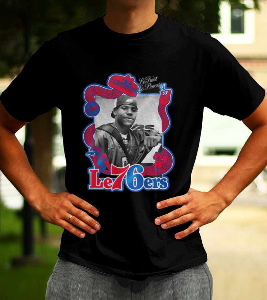 LeTrust LeProcess LeBron James Le76ers Snake Motif T-Shirt