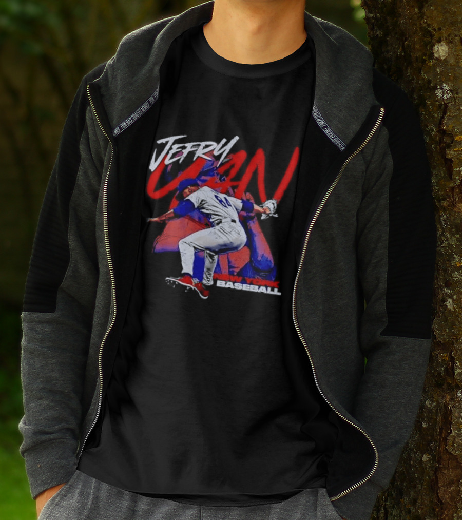 Jefry Yan New York Baseball Bootleg Pitcher Action Photo T-Shirt