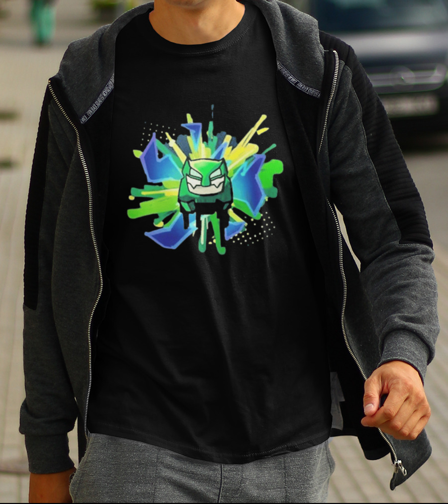 Vortrox Graffiti Green Blue Splash T-Shirt