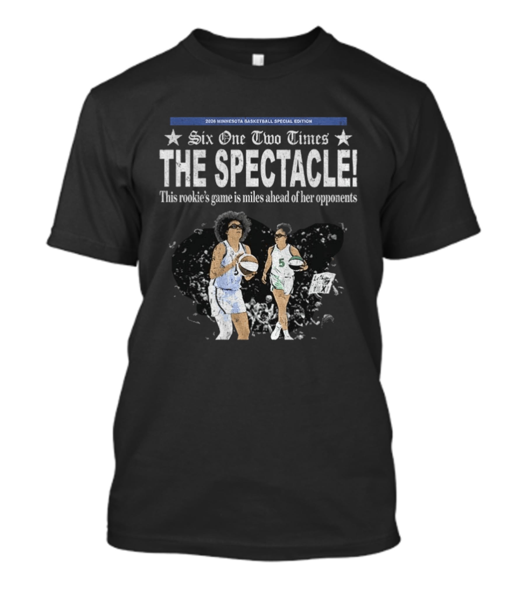 Six One Two Times 2026 Minnesota Basketball Special Edition The Spectacle Rookie's Game Miles Ahead T-Shirt