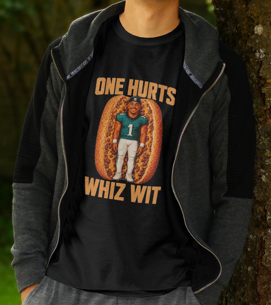 Philadelphia Eagles Jalen Hurts One Whiz Wit Cheesesteak Football Player T-Shirt