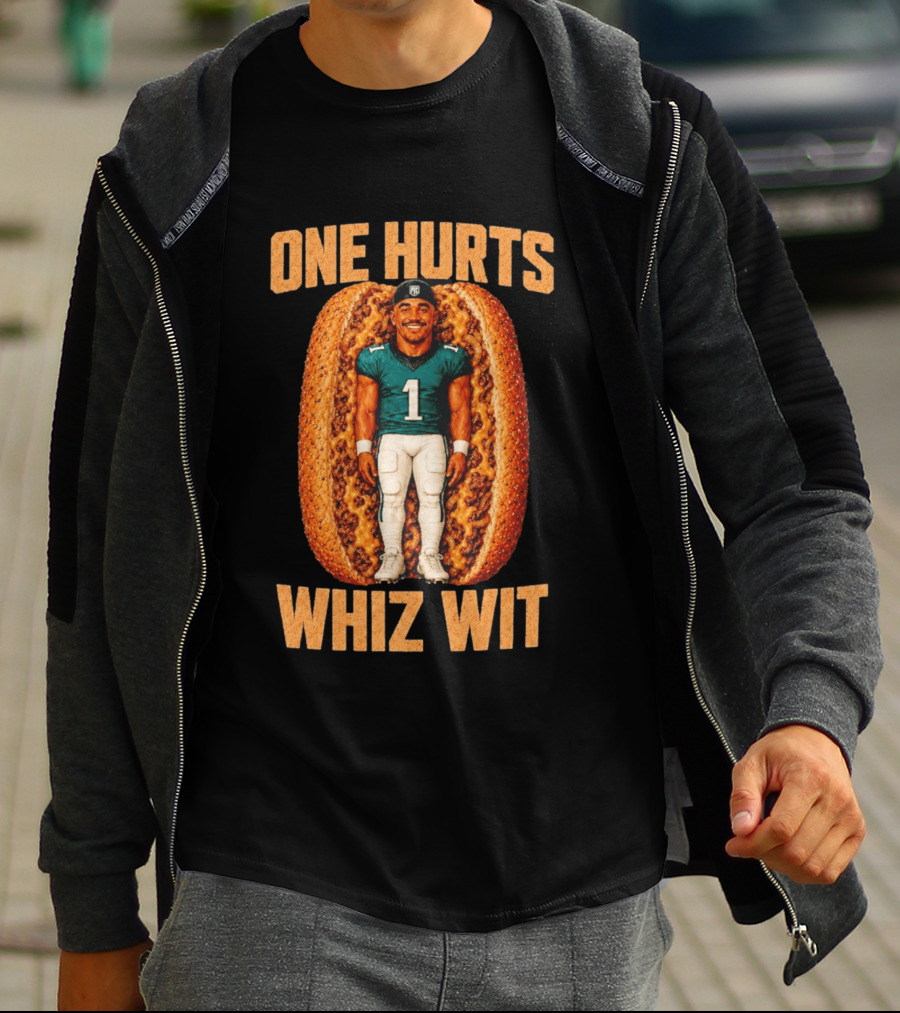 Philadelphia Eagles Jalen Hurts One Whiz Wit Cheesesteak Football Player T-Shirt