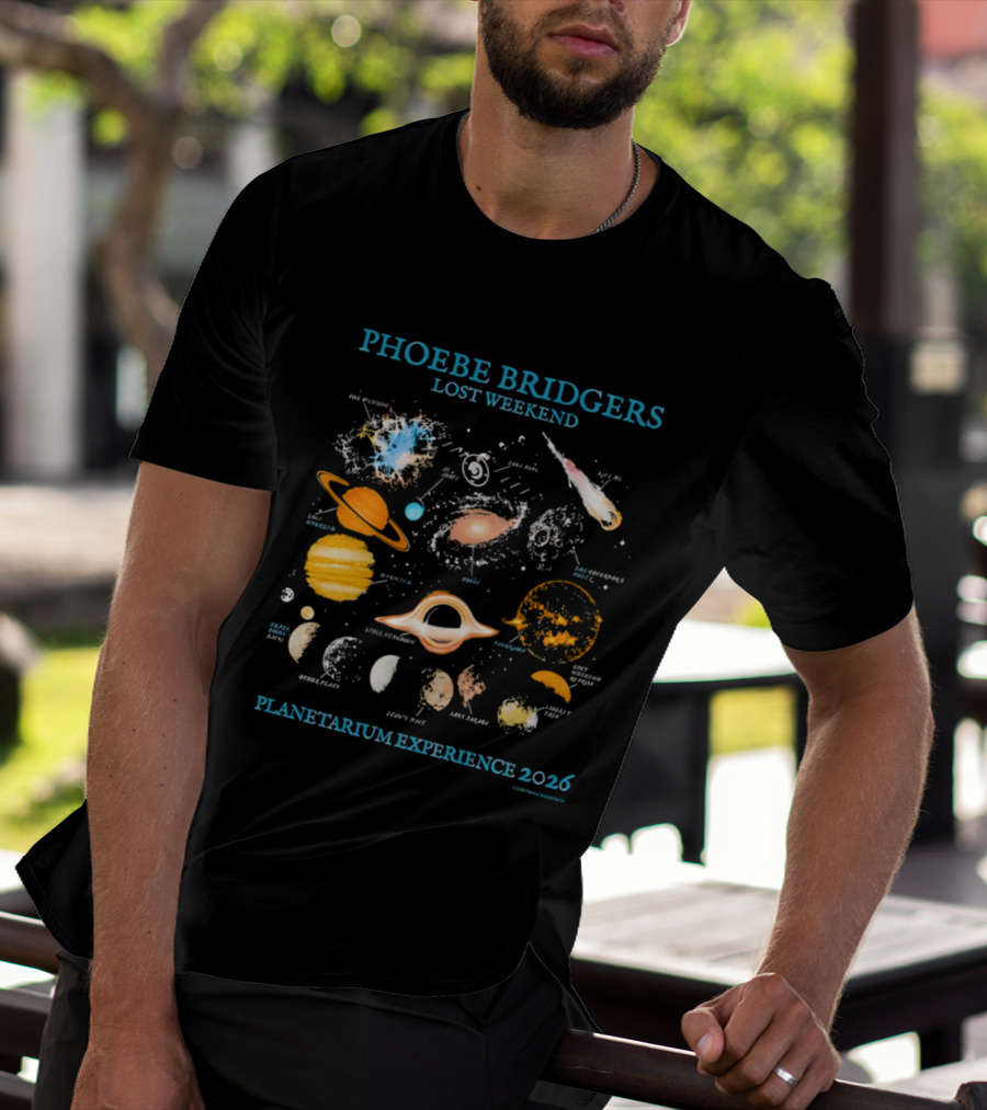 Phoebe Bridgers Lost Weekend Planetarium Experience 2026 Solar System Celestial Journey T-Shirt