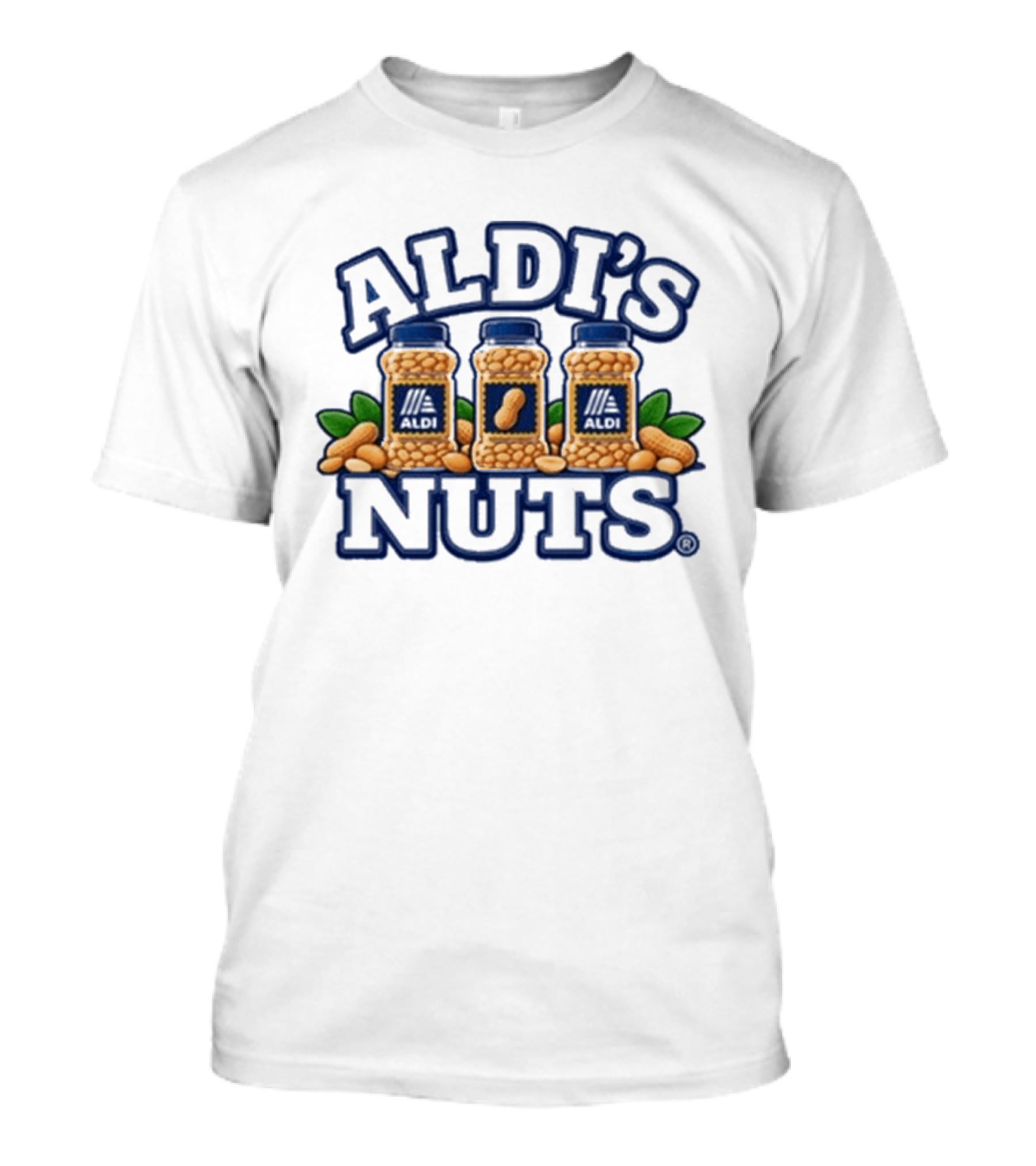 Aldi's Nuts Peanut Jars And Leaves T-Shirt