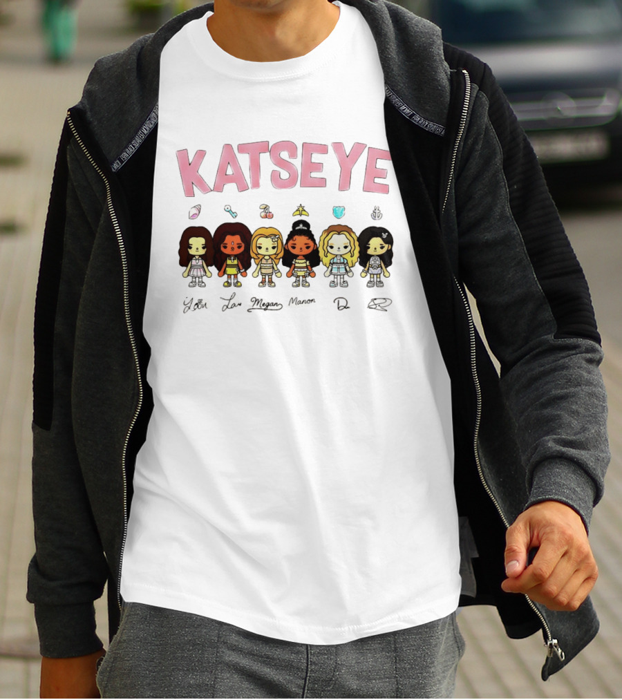 Katseye K Pop Chibi Idol Member Collection T-Shirt
