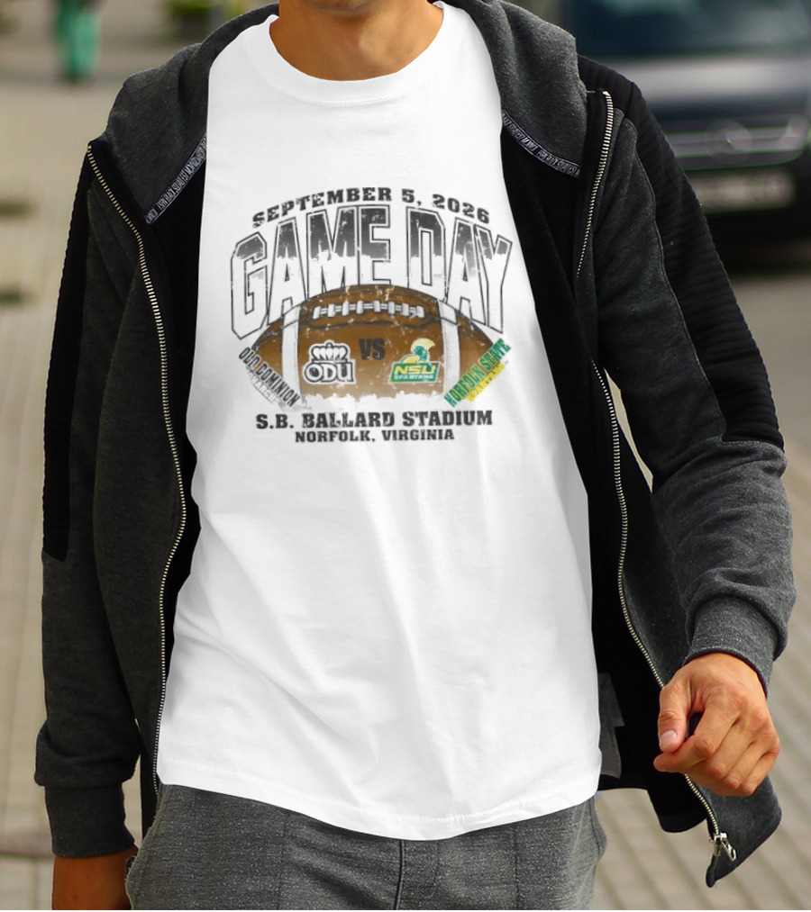 Old Dominion Monarchs Vs Norfolk State Spartans GameDay September 5 2026 SB Ballard Stadium Norfolk Virginia T-Shirt